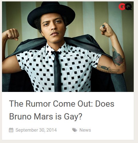 Happy Birthday to the Rumor Coming Out That Does Bruno Mars Is Gay 