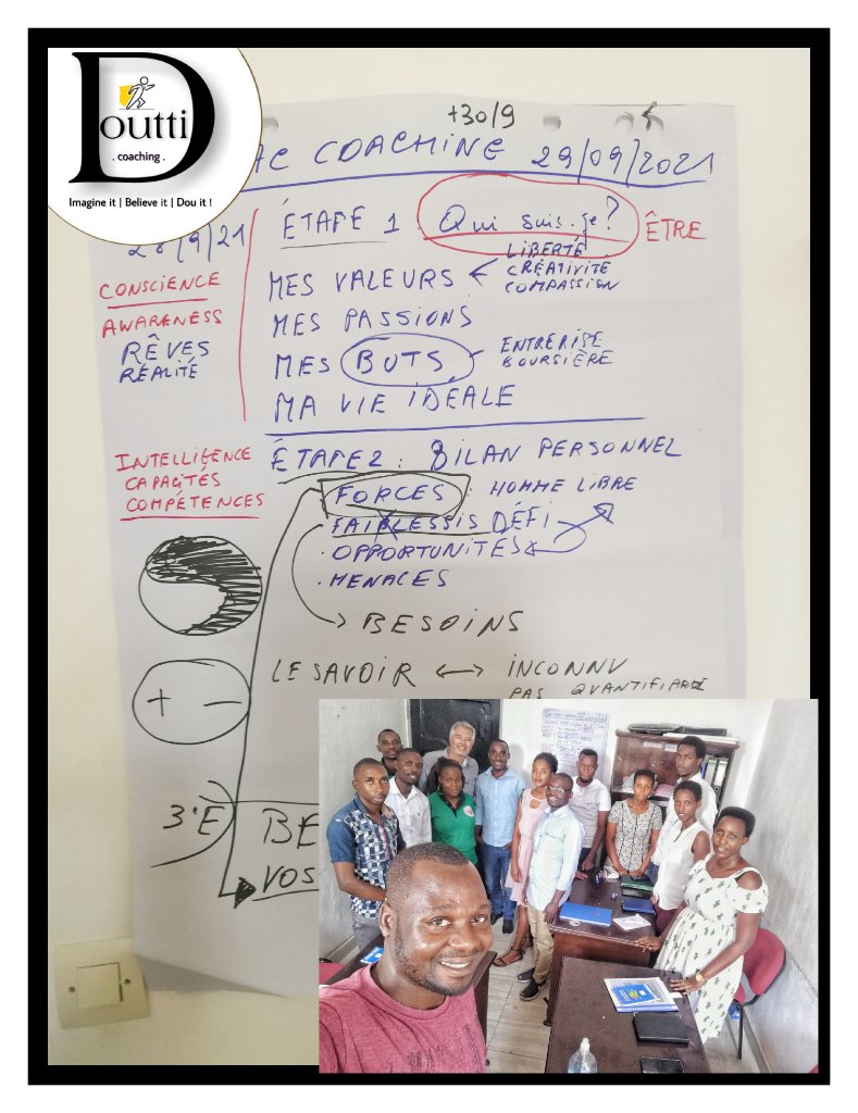 Doukhopelnikoff's tweet photo. Coaching coaches.  Teaching 'The essence of professional coaching and the coaching process" to young bright coaches in Burundi.
A milestone in my Life as a coach.#coachingburundi @CoachingBurundi https://t.co/lRWuP5ogJQ