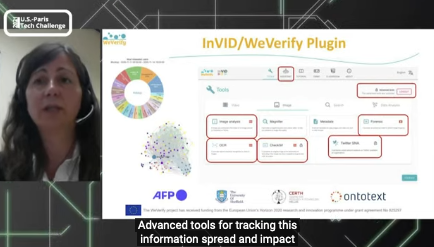 WeVerify's tweet photo. Here's our 30 sec (roughly) pitch and explainer about what we do and provide with the InVID-WeVerify #verification plug-in. Presented at #USParisTechChallenge where we are one of the finalists. Eager to find out the final result - which must be minutes away ... https://t.co/O0zxNPzqRq