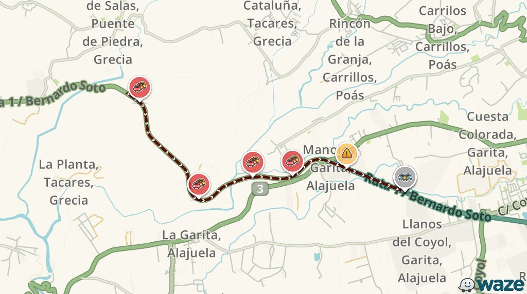 Evita Ruta 1 / Bernardo Soto #ZoomRadio919 #TraficoCR . Estarías detenido 44m más de lo habitual