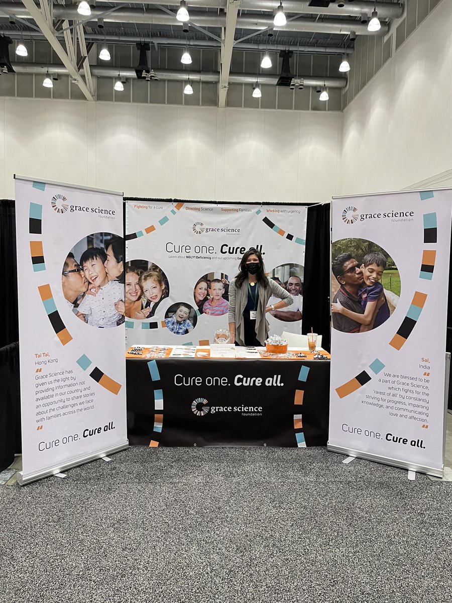 C_Stanclift's tweet photo. Spreading awareness about NGLY1 Deficiency and our wonderful Grace Science Family at the 50th annual meeting of the Child Neurology Society 🧡 https://t.co/Bn8KMbo7lt
