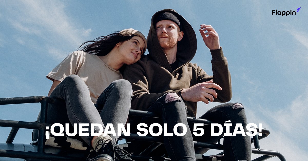 flappin_co's tweet photo. ¡Quedan SOLO 5 días! No nos pierdas la pista. Dile a tus amigos que nos sigan. Quién avisa no es traidor, y Flappin’... ¡Os va a gustar y mucho! https://t.co/mana6oL5Ch