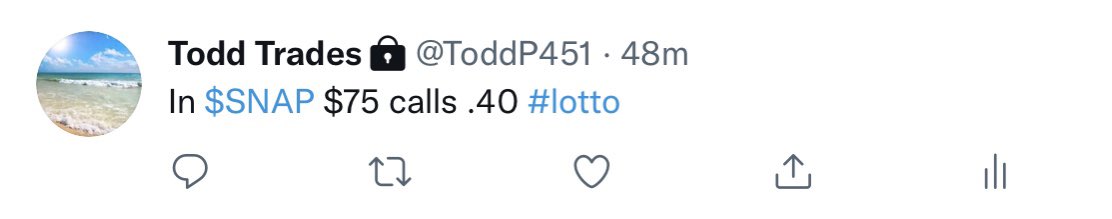 ToddP45's tweet photo. $SNAP  🥳🎉 https://t.co/O1KVJ2CgLJ