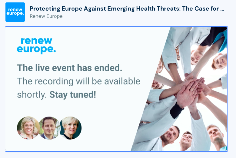 PolitiksMatters's tweet photo. @VTrillet_Lenoir concluded this great discussion stressing the need of a political will from all 3 #EU bodies, echoed by @nicustefanuta and @hildevautmans  confirming that @RenewEurope supports the strengthening of the #health preparedness  and #HERA. Thanks for your engagement! https://t.co/W9cjlLirCg