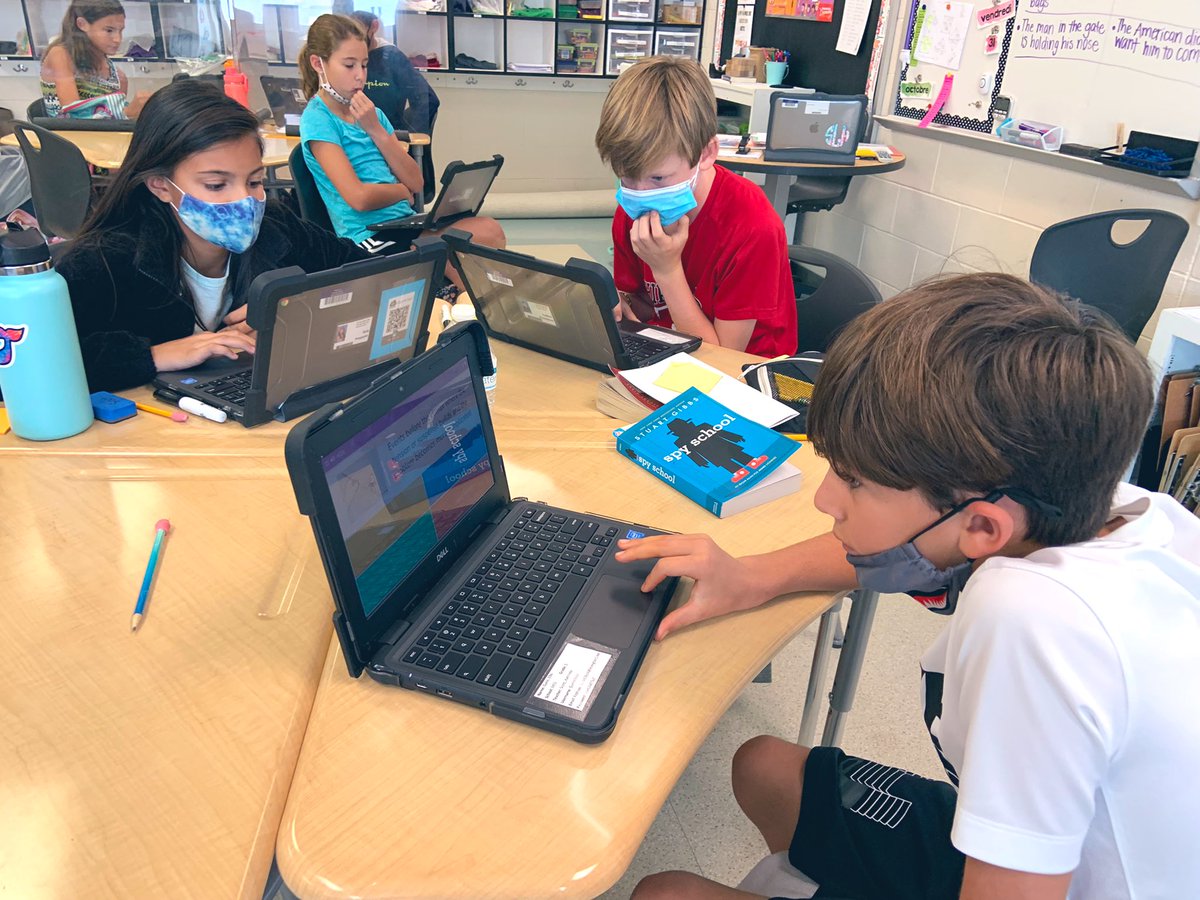 MrsLeitzsey's tweet photo. @PlayBlooket :easily somewhere at the top of the list for increasing engagement. Who knew reviewing story elements could be so fun? @Midway_Mustangs https://t.co/pHtqYpt7Nw