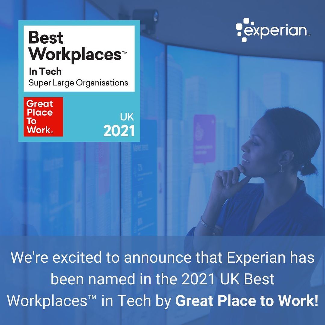 We’re incredibly proud to announce that Experian has been recognized as one of the Best Workplaces™ in Tech by Great Place to Work®! We were ranked 9th in the Top 10 Super Large Tech category 🎉
#ukbestworkplacesintech #UniquelyExperian #ExperianLife #GPTW #ukbestworkplaces