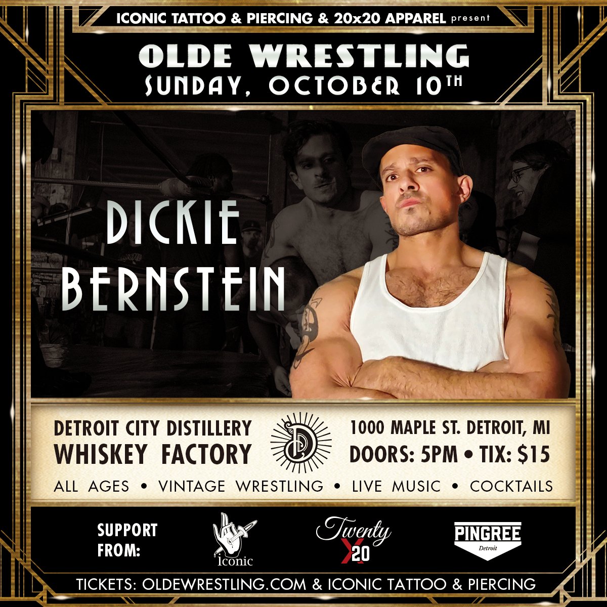 Known associate of the Purple Gang, Dickie Bernstein (@BronsonKills) is full of vim and vigor. He packs a punch and wallops at will! Detroit's own and ready for his debut next Sunday! fb.me/e/4PnHouV1T