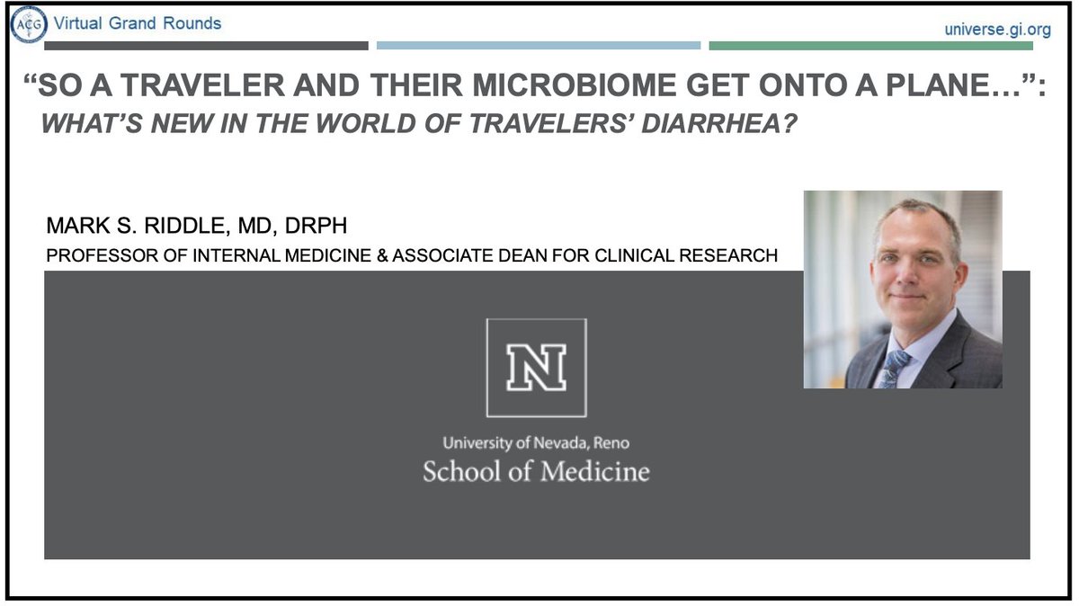 Excellent talk from @AmCollegeGastro #VirtualGrandRounds on travelers' diarrhea and the #microbiome! ✈️ 🦠 💩 #medtwitter #medicine #GITwitter #travelmedicine #travel #IDTwitter