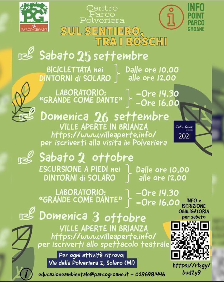Prossime attività all’Info Point – Ville Aperte in Brianza 2021 parcogroane.it/prossime-attiv…

#parcodellegroane