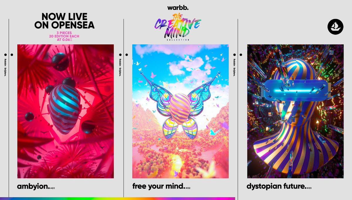 WARBB_ART's tweet photo. ''The creative mind'' - Collection. 

NOW LIVE on @opensea 
Three pieces, 20 editions each AT 0.06Ξ. 🙏🔥❤️

https://t.co/mvZLQIYMnB

#nft #nfts #nftcollector #warbb https://t.co/8CoBHsqDNx