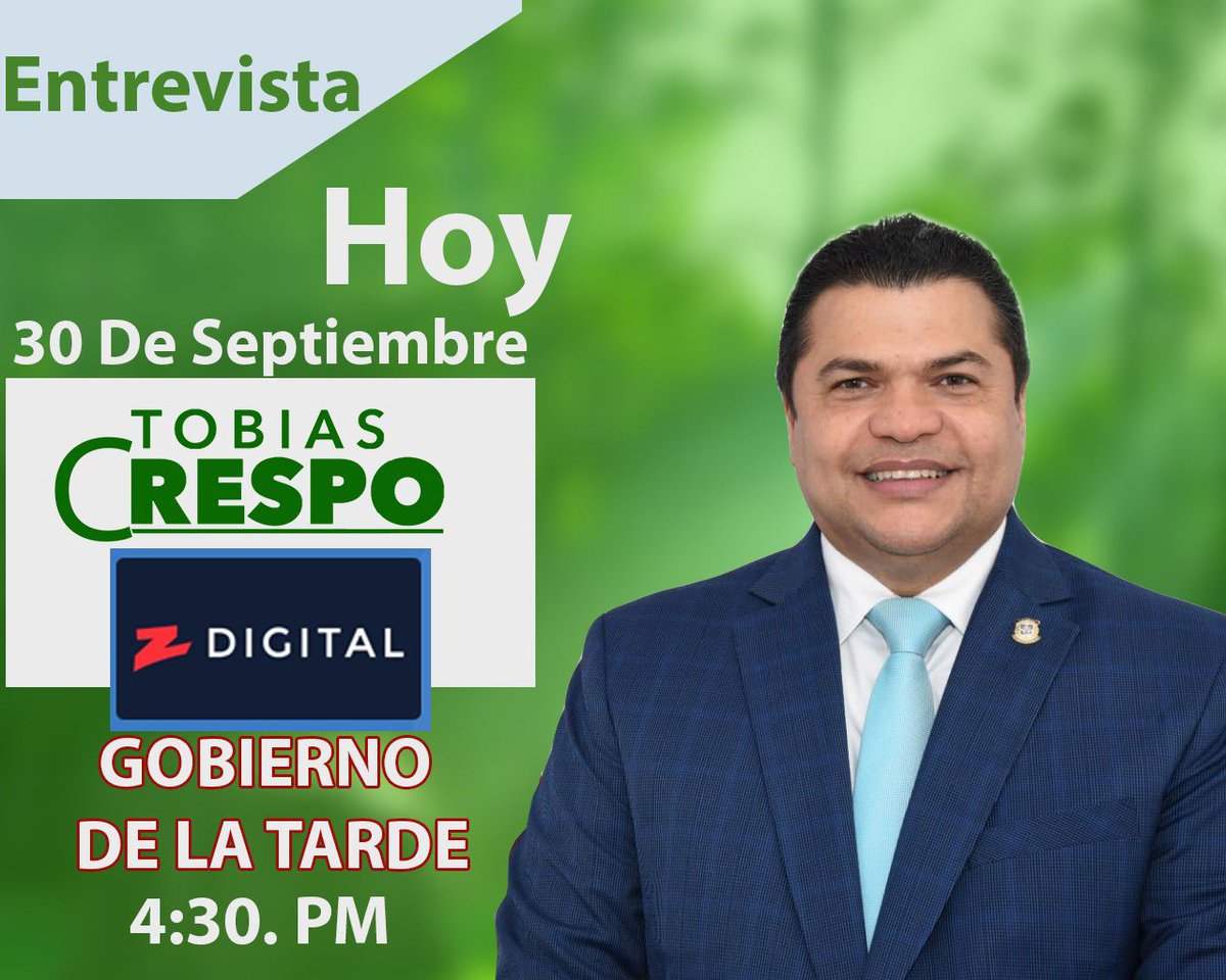 Hoy | no te pierdas mi participación en el programa “Gobierno De La Tarde”  📻
Estaremos tratando como siempre, temas de interés nacional. 
Acompáñame por <a href="/z101digital/">Z101 Digital</a> a las 🕟 4:30. P.M
¡Cuento con tu sintonía!
