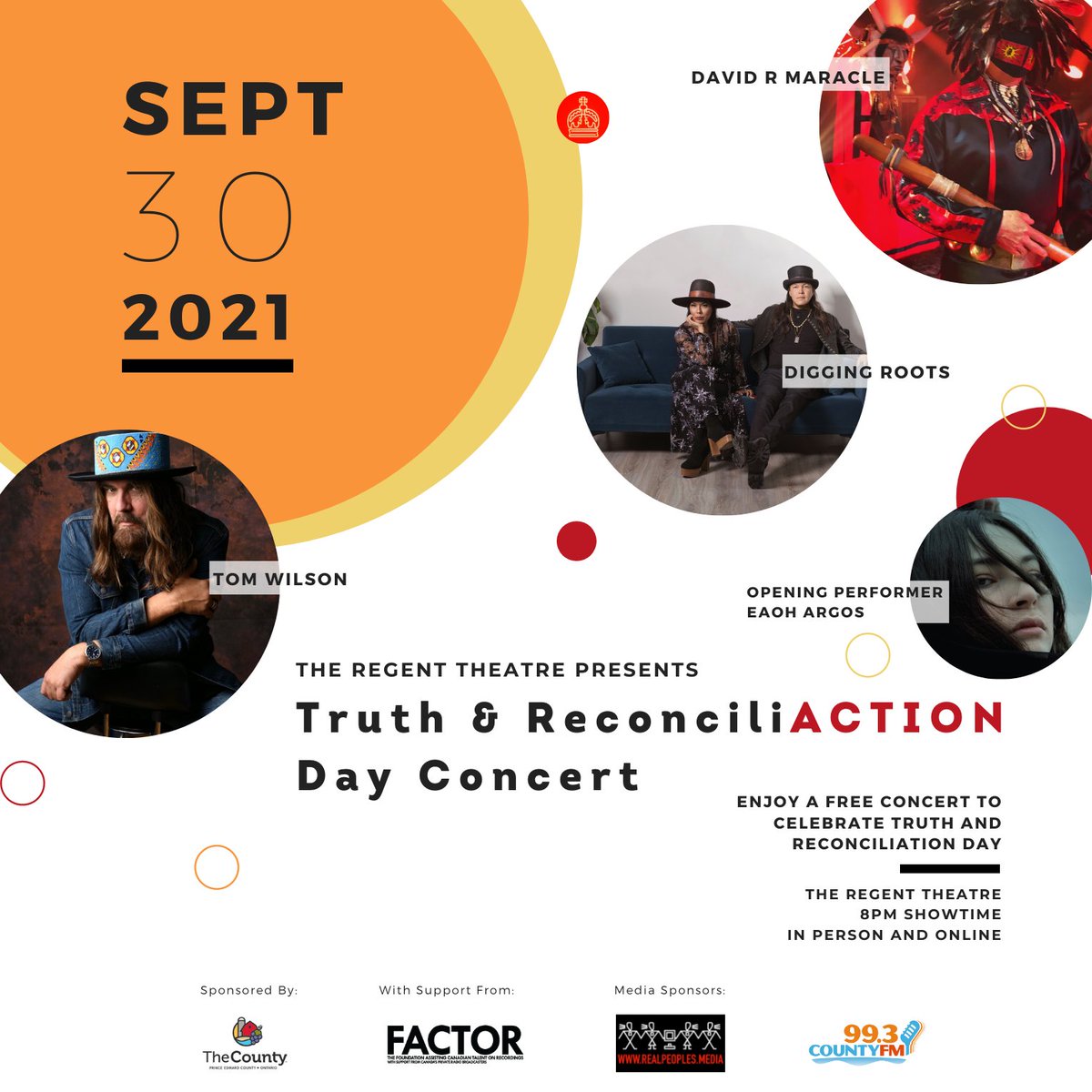 TheRegentPicton's tweet image. Tonight is the night! 🎶
Tune into the FREE live stream of this sold out concert on our website, tonight Sept 30th at 8pm!
theregenttheatre.org/buy-tickets?ei…