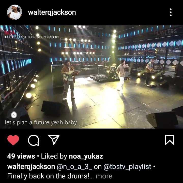 xxkyuuu's tweet photo. Noanas we can finally watch NOA's LET GO performance with band clearly 🤩😂
Thank you @walterqjackson 💜 https://t.co/JHGiFeN2HN