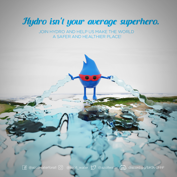 AzollWater's tweet photo. Join Hydro and help us make the world a safer and healthier place! ✋

👇Like and follow us here👇
https://t.co/8E40CqF2sM

While others fly around in capes, Hydro saves the world by ensuring that everyone has access to safe drinking water. 🦸‍♂️

#nftart #OpenSeaNFT #superhero https://t.co/2bJuodHYsB