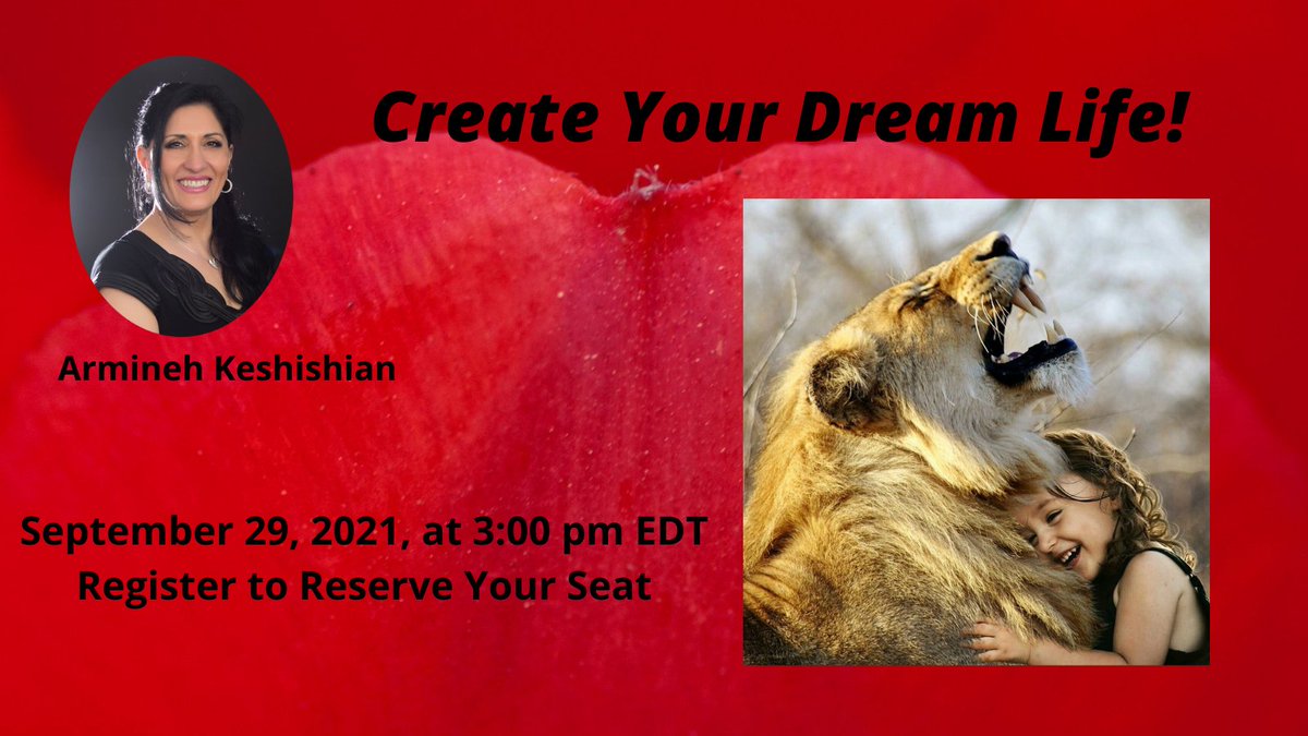 ArminehGlobal's tweet photo. Discover 
*3 factors in creating your desired life
*What keeps you from your dream life and why 
*Your true gifts to increase your confidence 
* What truly matters to you to keep your passion alive
*How to be truly in charge of your life 
Click to Register
https://t.co/8epaUQZcjr https://t.co/bcGYlbEC8G