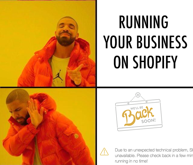 brianpuzzles's tweet photo. yep @Shopify @ShopifySupport #downagain #shopify #nosla https://t.co/sFPkCcfmuO