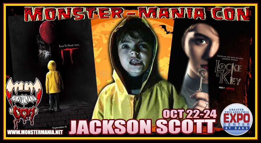 Some people would give their right arm to come to @MonsterManiaCon @JacksonRScottIT joins us at @PhillyExpoOaks Oct 22-24! 
Tickets available at: monstermania.net
#IT #LockeandKey