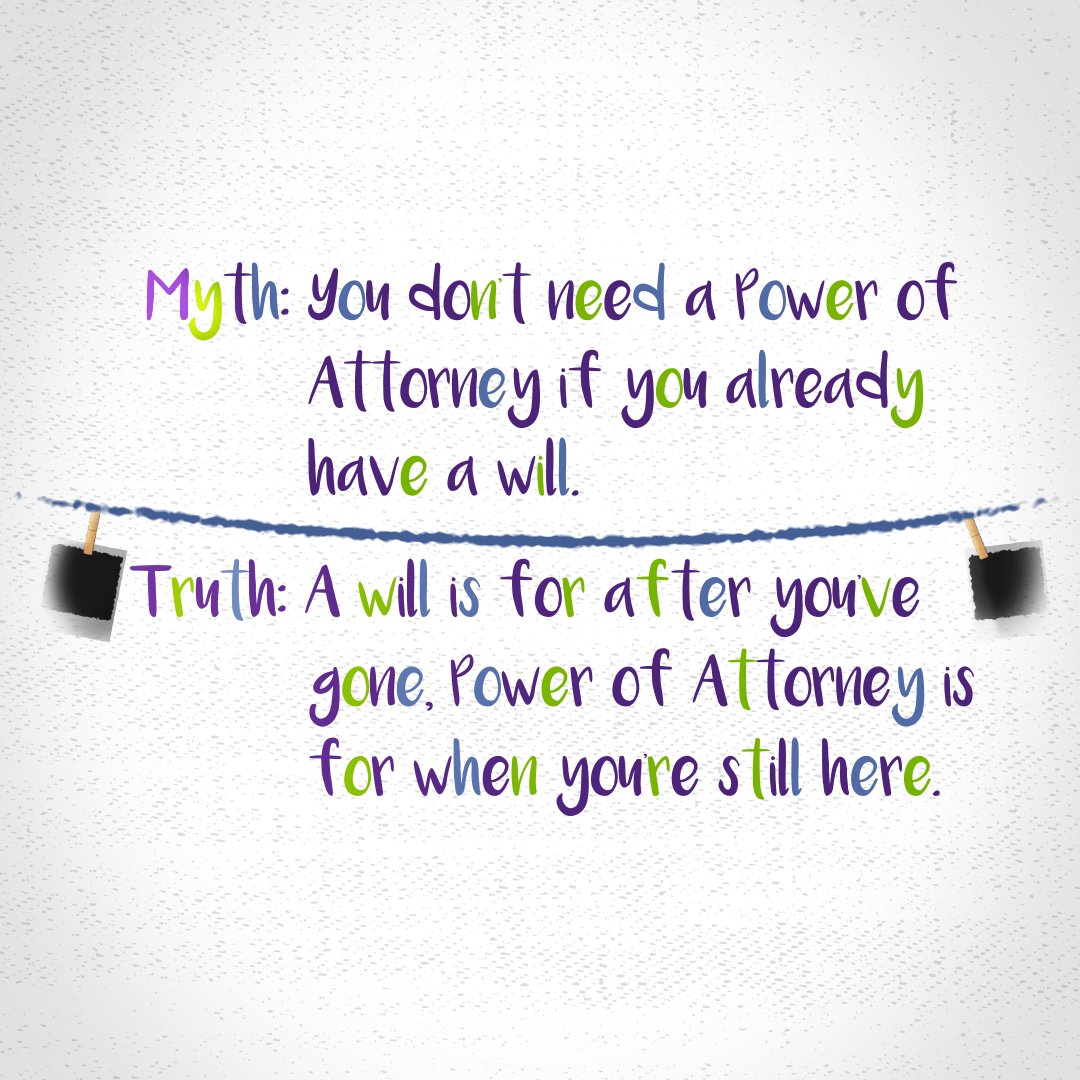 WestLothianHSCP's tweet photo. Think you don't need a Power of Attorney if you have a will? Incorrect.
Power of Attorney sets out your wishes and choices about how you want to live your life, a will is only for after you've gone.
Get it sorted today, visit https://t.co/PficRkA9gT #PoADay21 #PoADay https://t.co/Tm0Sasfatm