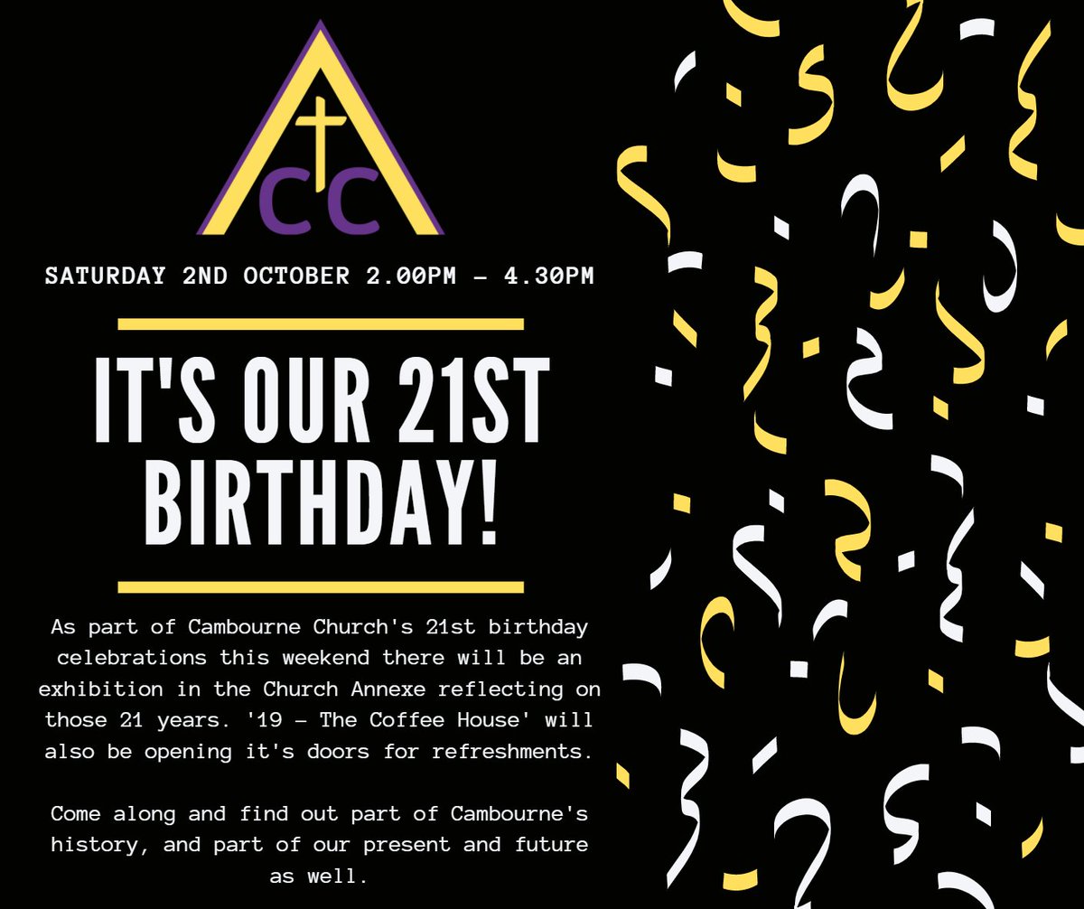 As part of our 21st birthday celebrations this weekend there will be an exhibition in the Annexe reflecting on that time. 19 - The Coffee House will also be opening it's doors.

Come along and find out part of Cambourne's history, &amp; part of our present &amp; future as well.
