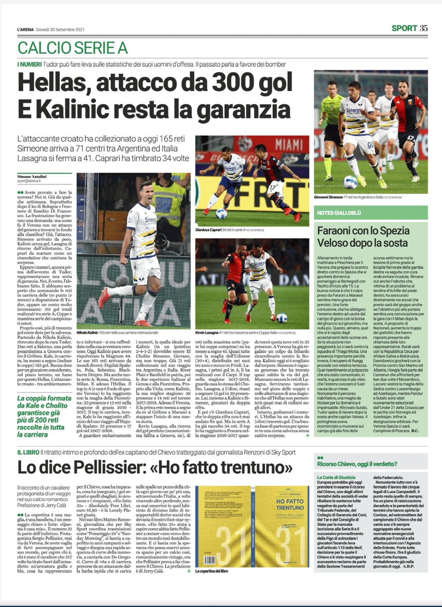 m_renzoni's tweet photo. Un bel privilegio: @larenait dà spazio alla mia storia di Sergio #Pellissier ⚽️

#30settembre 📰
@edizionislam 📚 https://t.co/NorKCGabIs
