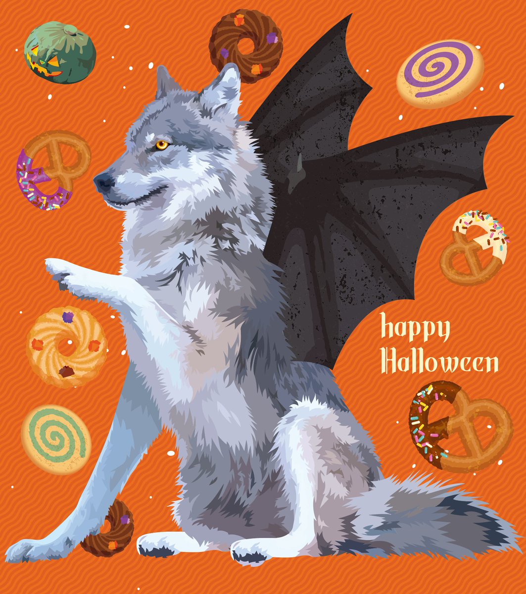 「Halloween Wolf
#イラレ #illustrator #Hallow」|圭貴のイラスト