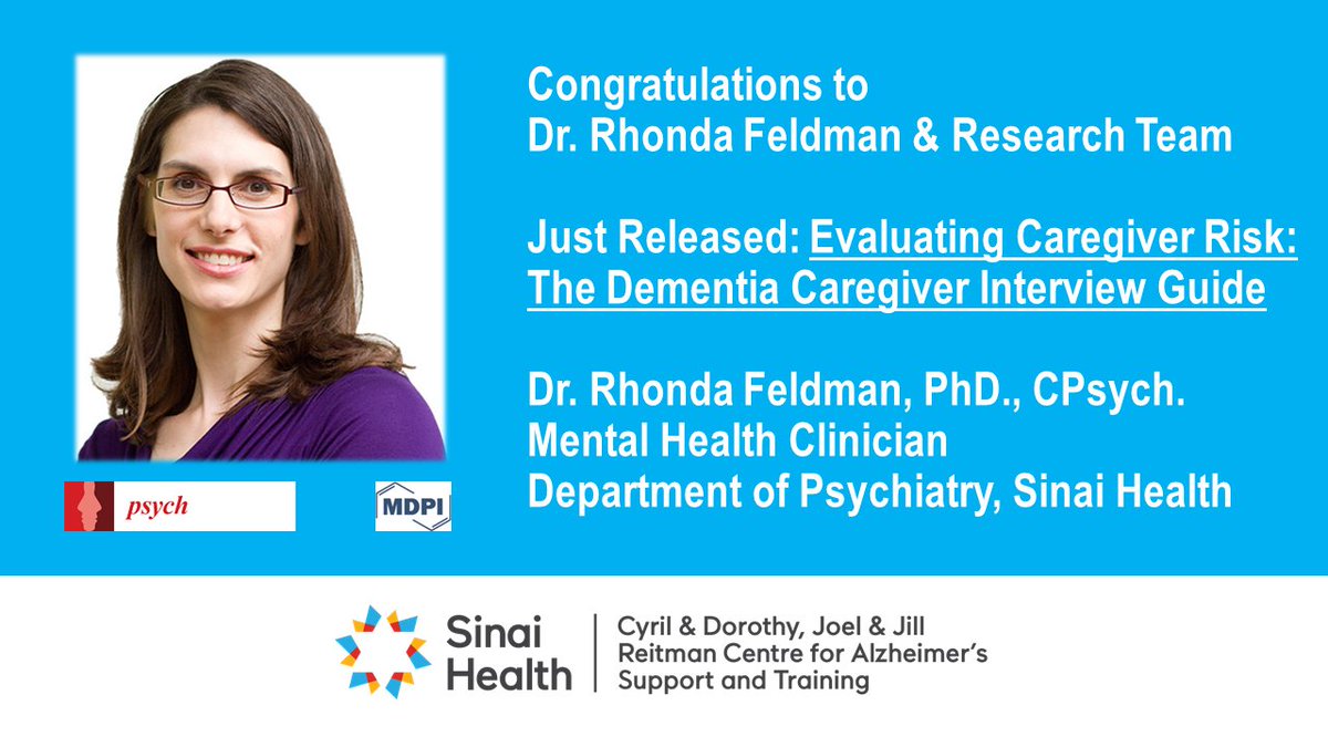 Dr. Joel Sadovoy <a href="/SinaiHealth/">Sinai Health</a> is pleased to announce the recent publication of Dr. Feldman et al.'s Evaluating Caregiver Risk: The #Dementia Caregiver Interview Guide mdpi.com/2624-8611/3/4/… <a href="/MDPIOpenAccess/">MDPI</a> <a href="/BSOProvOffice/">Behavioural Supports Ontario – Provincial Office</a> @PGLO_Geriatrics <a href="/AlzheimerOnt/">Alzheimer Society of Ontario</a> <a href="/AlzCanada/">Alzheimer Society of Canada</a>