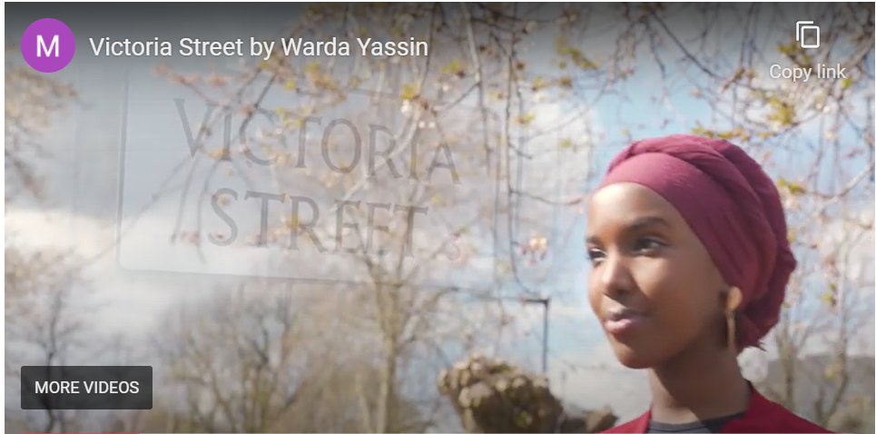 Please vote for Victoria Street, a film from @IsraacS #DiasporaMultimediaHub (DMH) with @sheffhallamuni in this student film competition!   

A beautiful film about community in #Broomhall - with #Sheffieldpoetlaureate @warda_ahy 😍 

ow.ly/HPpc50GjjBU  by Sun 3/10/21