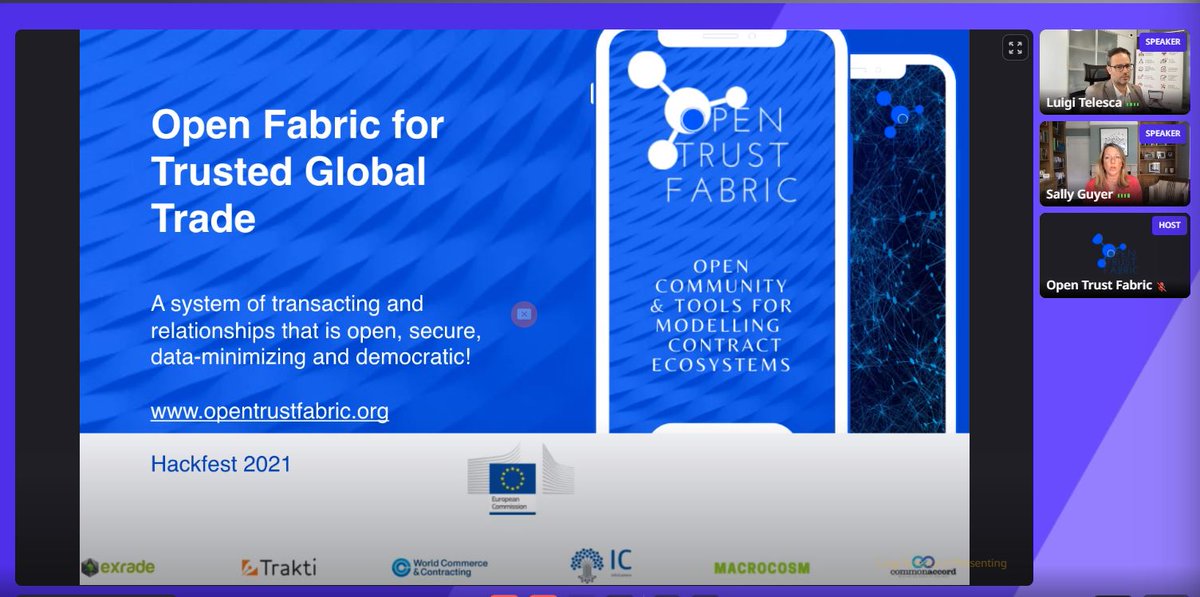 OpenTrustFabric's tweet photo. We are LIVE!
The Hackfest is ongoing - with our welcome session with @sallyfguyer  and @gigtel https://t.co/4RrJM5fFom