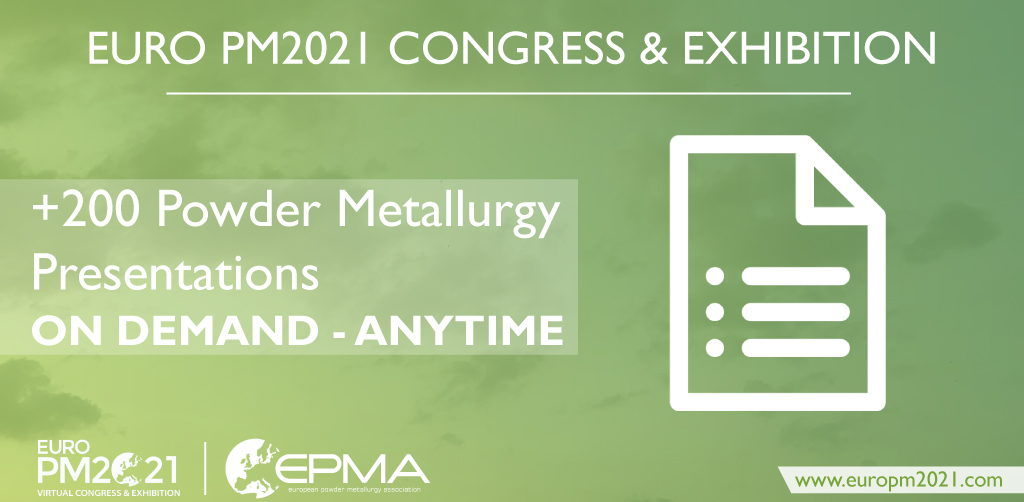 #EuroPM2021 will be held soon! 
More than 200 presentations will be available on demand at anytime until the end of October!
Come and register now to the EPMA leading event: www5.shocklogic.com/scripts/jmeven…
