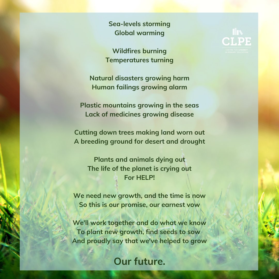 A simply stunning piece of work by @davcr What Grows? is a thought-provoking poem created for our #BackToSchool 2021 campaign, #CLPEGrowingOurFuture