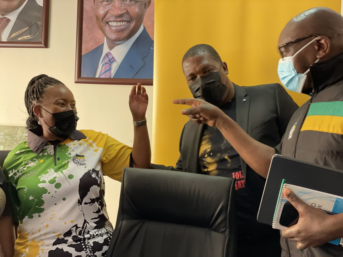 GautengANC's tweet photo. Provincial leadership led by Chairperson @David_Makhura together  with regional office bearers at the media briefing announcing the @CityofJoburgZA mayoral candidate, Cde @mphomoerane. https://t.co/QQQVCqlnI2
