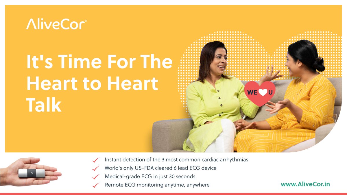 AlivecorIndia's tweet photo. Did you know mental health and heart health impact one another?
Take care of your mental health by reducing stress and finding someone to confide in about how you're feeling.

#AliveCorConnectingHearts #WeHeartYou #TouchAHeart #AliveCorIndia  #KardiaMobile6L  #HeartHealthFirst https://t.co/x9muC2ytHE