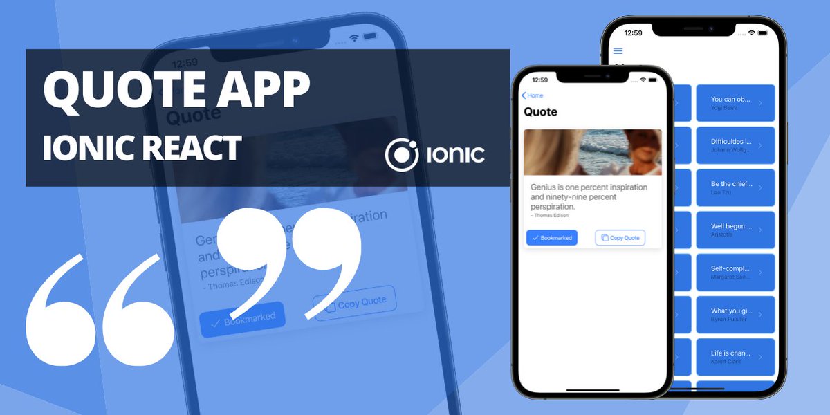 93alan's tweet image. 🦋 Ionic React Quotes App

We love a positive quote don't we? This little UI built with @Ionicframework has 1500+ quotes and random image generation per quote.

🔹Bookmarking
🔹Copy to clipboard with @capacitorjs
🔹Infinite Scroll

Code and live demo:
🔗 ionicreacthub.com/ionic-react-qu…