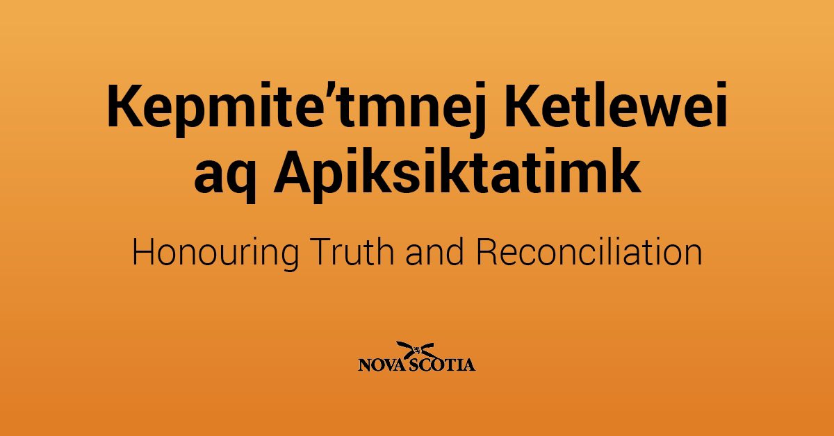 nsgov's tweet image. Today is Truth and Reconciliation Day. The day honours the lost children and survivors of residential schools, their families and communities.
