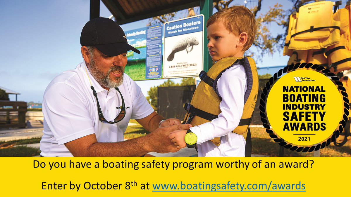 If you're involved in the marine industry for profit and promote safety, enter now to get recognized for your efforts. <a href="/SeaTowFdn/">Sea Tow Foundation</a> <a href="/boatingsafety/">Boating Safety</a> <a href="/USCG/">U.S. Coast Guard</a>