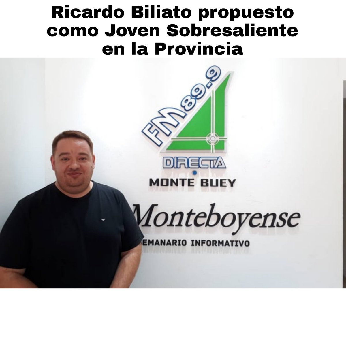 Ricardo Biliato propuesto como Joven Sobresaliente en la Provincia.
fmdirecta.com.ar/home/?p=14075