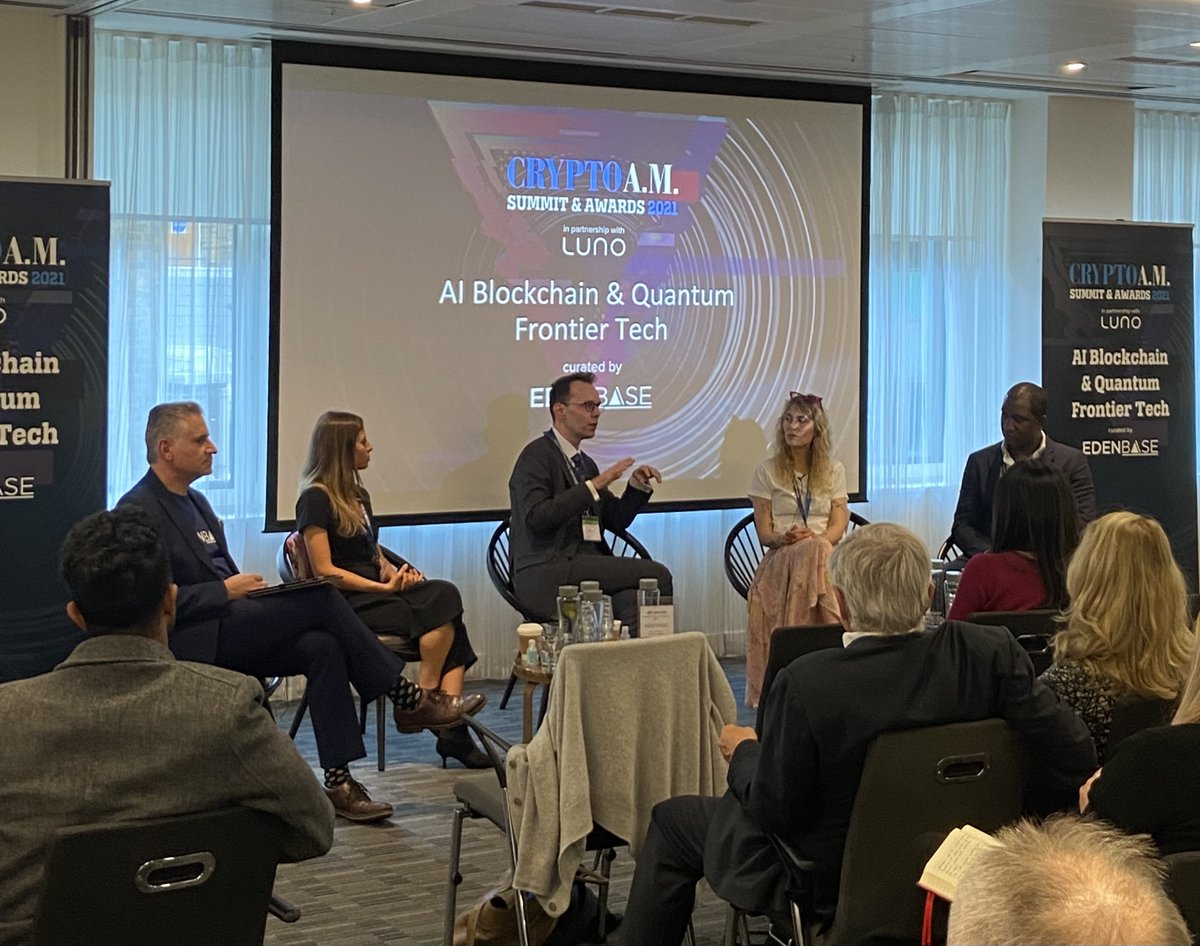 Brilliant discussion on the tokenisation of national currencies and the impacts of CBDCs with @Ericvanderkleij, William Lovell @bankofengland, Nicole Sandler @Barclays, Bob Liscouski @QciQuantum, @dotun_rominiyi @LSEplc & @stefixy @Cassiopeia_ltd at the Crypto A.M. Summit 2021!