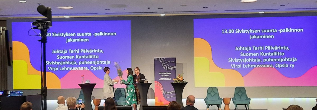 Sivistyksen suunta palkinnon v. 2021 ansaitsi Tuija Willberg #sivistysjohtaja #sivistysjohto
