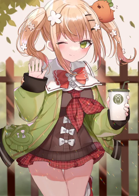 #今月描いた絵を晒そう 
新衣装のねぽらぼ! 