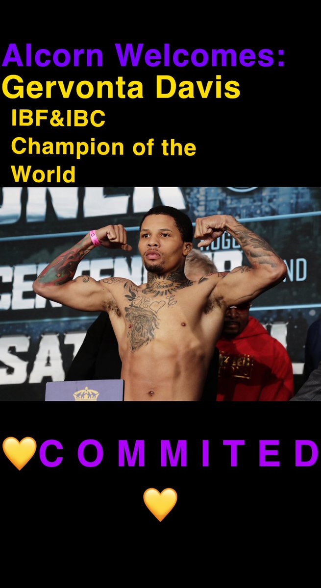 Help us give a big welcome to Alcorn State’s newest boxing commit- <a href="/Gervontaa/">Gervonta Davis</a> excited to have you on the team buddy!!