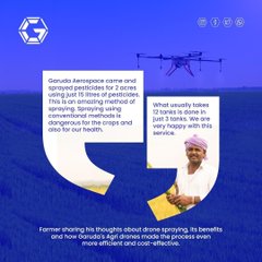 MuniraR7's tweet photo. @AgnishwarJ @garuda_india @JM_Scindia @makeinindia @amitabhk87 @kiranshaw @debjani_ghosh_ @ErikSolheim @alexisohanian @Ashoke_Raj @kasperviita 2.Reap what you sow, using drones to accelerate precision agriculture operations. #GarudaAgriDrones
Do you want to be a drone pilot, fill the form to join us!
https://t.co/KigMdH4W66

  @ap_agriculture @rcfalduofficial @Jaydrathsinhji @SecyAgriGoI @ShobhaBJP @SingireddyTRS https://t.co/2NEFpr47lw