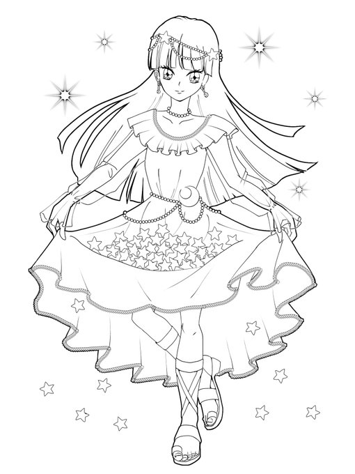 ぬりえのtwitterイラスト作品