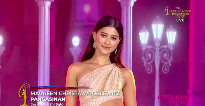 inquirerdotnet's tweet photo. LOOK: Miss Universe Philippines 2021 Top 16 candidates stun in the evening gown competition! 👑 #MissUniversePhilippines2021 https://t.co/AQCezdfGA4