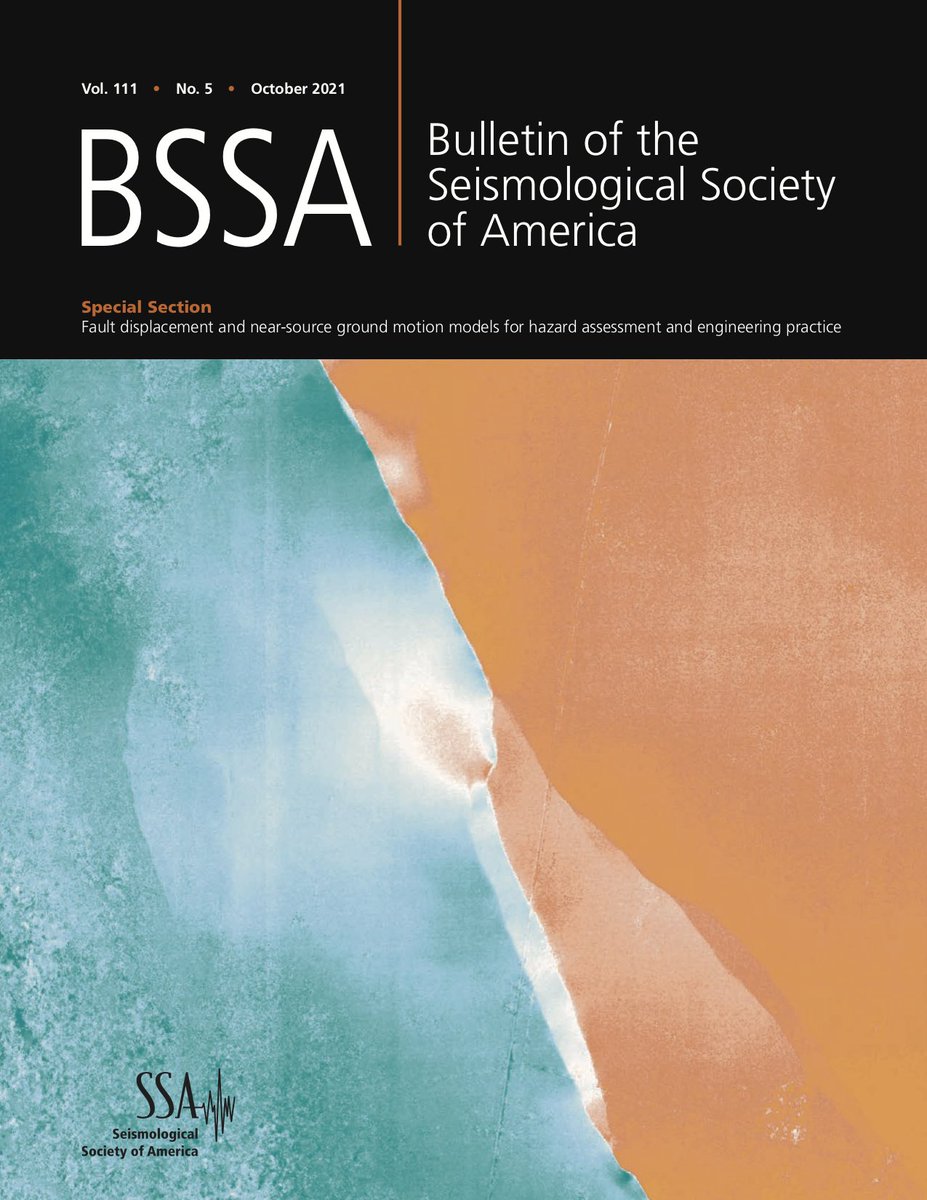 Ok, I might be a bit biased but what a cover 😊 BSSA issue of October with Ridgecrest earthquake optical correlation on cover