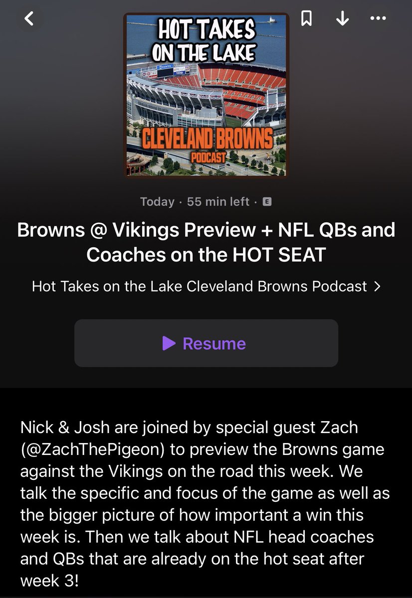 HotTakes216's tweet photo. Browns/Vikings preview episode up now!

• Special guest @ZachThePigeon joins us to discuss which coaches as well as QB’s are already on the hot seat!

Listen wherever you find all your favorite podcasts! 

#NFL #Browns #Podcasts https://t.co/8npiVTO0eg
