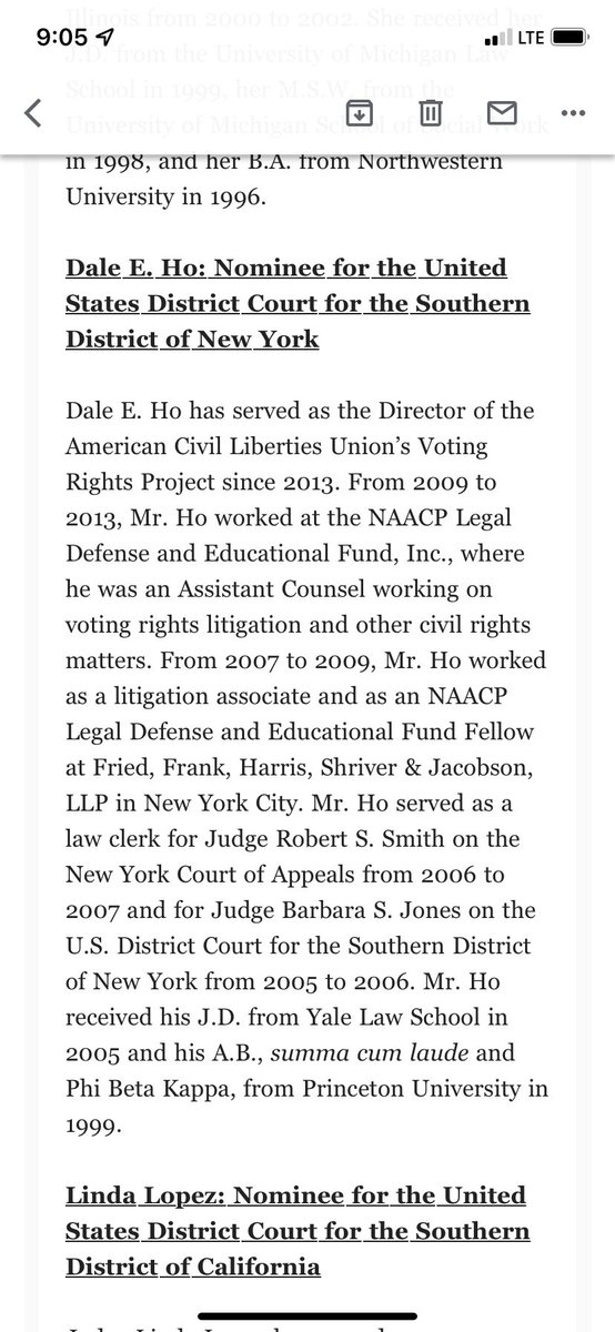 Biden formally nominates <a href="/dale_e_ho/">Dale Ho</a>, director of the ACLU’s voting rights project, to the federal bench in New York