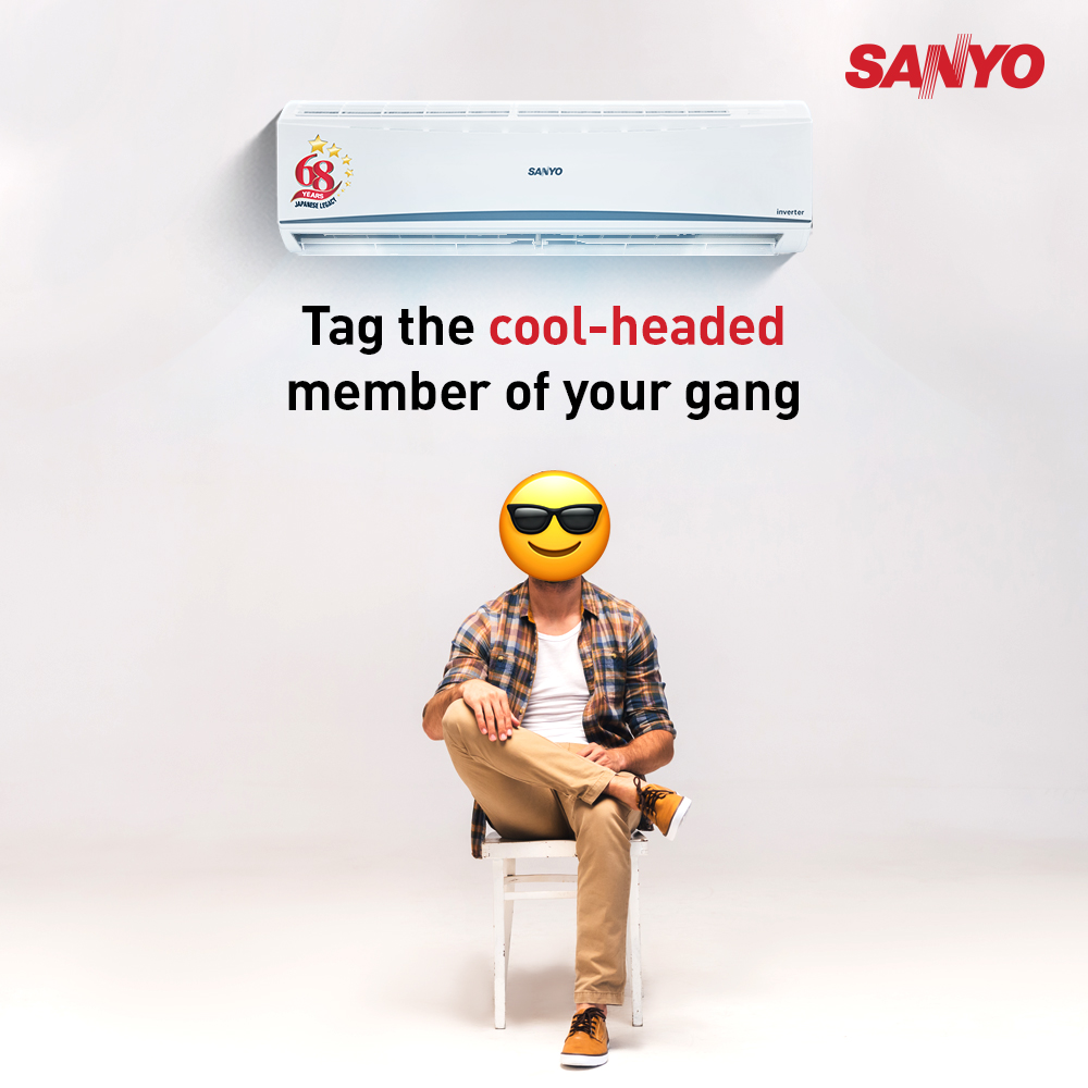 So cool, so chill - just like Sanyo!

Tag the cool cat of your group in the comments below.

#Sanyo #technology #inverterAC #SplitAC #chilling #saving #monsoon #monsoon2021 #cooling