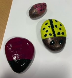 PupilSupportDGS's tweet photo. Stone art: Improving fine motor skills, creative thinking, and expanding the imagination.  P12 are creating fabulous designs and independent learning skills. #RISE  #stoneart https://t.co/E2awVLE8BT