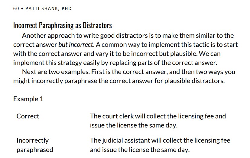 One of the hardest parts of writing good MCQs is writing plausible distractors. Research offers methods to make this easier and you can find a discussion and examples in my new book: getbook.at/writebetterMCQs