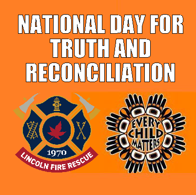 TOLFireRescue's tweet photo. @TOLFireRescue honouring Canada's Day of Truth and Reconciliation today #EveryChildMatters https://t.co/DsEVNIOBOE